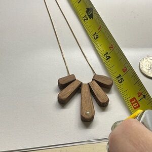 Elegant Wooden Pendant Necklace